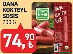 TARIM KREDİ DANA KOKTEYL SOSİS 200 G